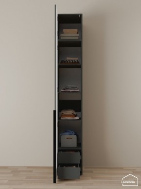 Шкаф с антресолью Linnea MHR-1A-4 2450х400х510 (Графит-М 11.1.25) в Новоуральске - novouralsk.ok-mebel.com | фото 4