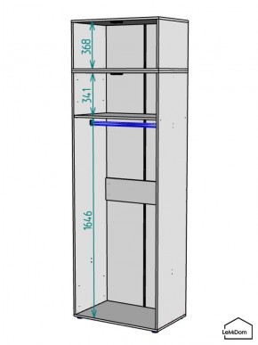 Шкаф с антресолью Linnea MHR-2A-1 2450х800х510 (ДВ-М 11.1.25) в Новоуральске - novouralsk.ok-mebel.com | фото 3