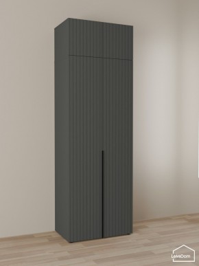 Шкаф с антресолью Linnea MHR-2A-3 2450х800х510 (Графит-М 11.1.25) в Новоуральске - novouralsk.ok-mebel.com | фото