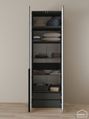 Шкаф с антресолью Linnea MHR-2A-3 2450х800х510 (Графит-М 11.1.25) в Новоуральске - novouralsk.ok-mebel.com | фото 5