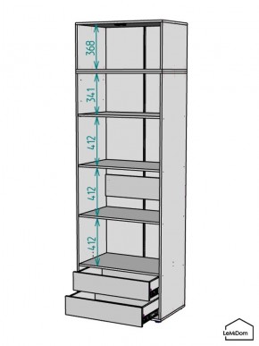 Шкаф с антресолью Linnea MHR-2A-4 2450х800х510 (ДВ-М 11.1.25) в Новоуральске - novouralsk.ok-mebel.com | фото 3