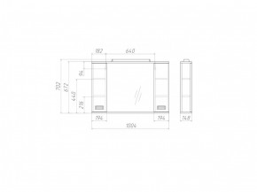 Шкаф-зеркало Cube 100 Эл. Домино (DC5013HZ) в Новоуральске - novouralsk.ok-mebel.com | фото 2