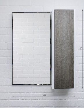 Шкаф-зеркало Uno 60 Дуб серый левый/правый Домино (DU1503HZ) в Новоуральске - novouralsk.ok-mebel.com | фото 7