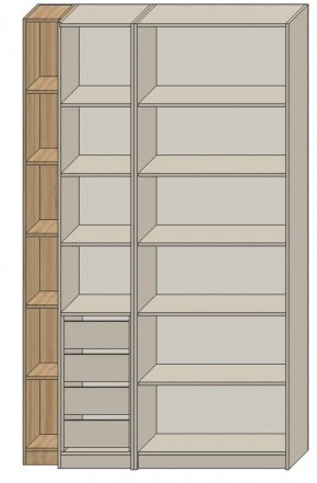 Спальня Серый камень 6 (серии «ГЕСТИЯ») в Новоуральске - novouralsk.ok-mebel.com | фото 2