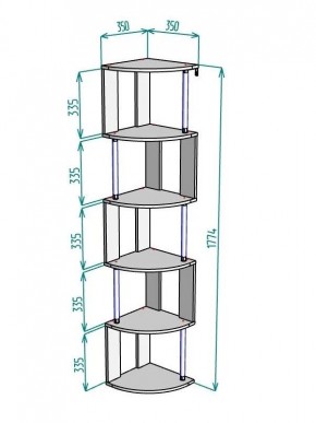 Стеллаж Maria S113-MA (Белый) в Новоуральске - novouralsk.ok-mebel.com | фото 3