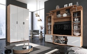 Стенка Виста (Белый глянец/Дуб крафт) в Новоуральске - novouralsk.ok-mebel.com | фото 3