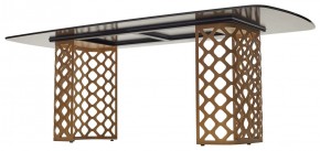Стол CHIAVARI 220 KL-188 Контрастный мрамор матовый, итальянская керамика / Шампань, ®DISAUR в Новоуральске - novouralsk.ok-mebel.com | фото 5