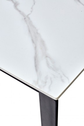 Стол CORNER 120 MATT WHITE MARBLE SOLID CERAMIC / BLACK, ®DISAUR в Новоуральске - novouralsk.ok-mebel.com | фото 3