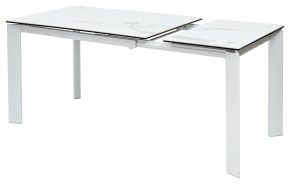 Стол CORNER 120 MATTE STATUARIO Белый мрамор матовый керамика, стекло/ белый каркас, ®DISAUR в Новоуральске - novouralsk.ok-mebel.com | фото 5