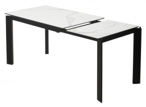 Стол CORNER 120 MATTE STATUARIO Белый мрамор матовый керамика, стекло/ черный каркас, ®DISAUR в Новоуральске - novouralsk.ok-mebel.com | фото 4