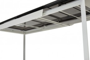 Стол CREMONA 140 HIGH GLOSS STATUARIO Белый мрамор глянцевый, керамика/ белый каркас, ®DISAUR в Новоуральске - novouralsk.ok-mebel.com | фото 2