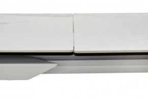 Стол CREMONA 140 HIGH GLOSS STATUARIO Белый мрамор глянцевый, керамика/ белый каркас, ®DISAUR в Новоуральске - novouralsk.ok-mebel.com | фото 3