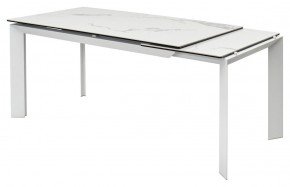 Стол CREMONA 140 HIGH GLOSS STATUARIO Белый мрамор глянцевый, керамика/ белый каркас, ®DISAUR в Новоуральске - novouralsk.ok-mebel.com | фото 7
