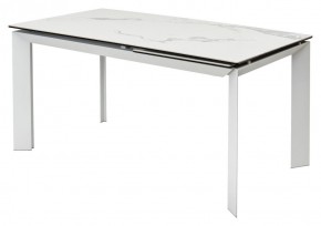 Стол CREMONA 140 HIGH GLOSS STATUARIO Белый мрамор глянцевый, керамика/ белый каркас, ®DISAUR в Новоуральске - novouralsk.ok-mebel.com | фото 9