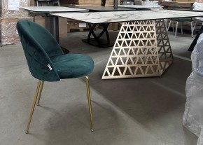 Стол ENNA 220 KL-188 Контрастный мрамор матовый, итальянская керамика/ каркас цвета шампань, ®DISAUR в Новоуральске - novouralsk.ok-mebel.com | фото 7