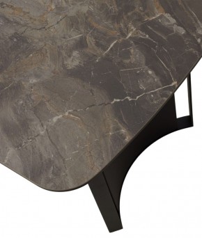Стол RASMUS 160 KL-80 Серый мрамор, итальянская керамика / черный каркас, ®DISAUR в Новоуральске - novouralsk.ok-mebel.com | фото 9