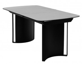 Стол RASMUS 160 TL-45 Белый мрамор, испанская керамика / черный каркас, ®DISAUR в Новоуральске - novouralsk.ok-mebel.com | фото
