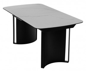 Стол RASMUS 160 TL-45 Белый мрамор, испанская керамика / черный каркас, ®DISAUR в Новоуральске - novouralsk.ok-mebel.com | фото 3