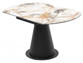 Стол TERAMO 135 GLOSS GRAND JADE SOLID CERAMIC, керамика, поворотн.механизм / Черный каркас, ®DISAUR в Новоуральске - novouralsk.ok-mebel.com | фото 11