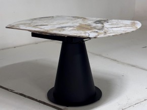 Стол TERAMO 135 GLOSS GRAND JADE SOLID CERAMIC, керамика, поворотн.механизм / Черный каркас, ®DISAUR в Новоуральске - novouralsk.ok-mebel.com | фото 9