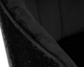 Стул барный DOBRIN DARCY BLACK SHINY, черный велюр с черно-золотыми пайетками в Новоуральске - novouralsk.ok-mebel.com | фото 9