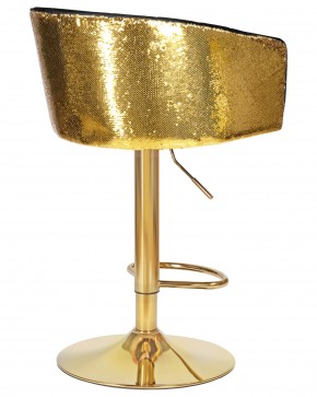 Стул барный DOBRIN DARCY GOLD SHINY, черный велюр с золотыми пайетками в Новоуральске - novouralsk.ok-mebel.com | фото 4