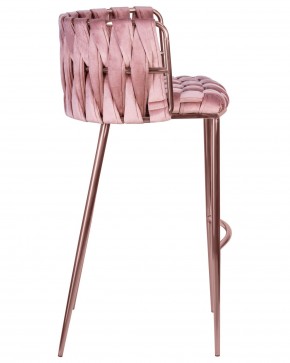Стул барный DOBRIN EMMA ROSE GOLD, розовый велюр (VF-10) в Новоуральске - novouralsk.ok-mebel.com | фото 3