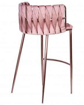 Стул барный DOBRIN EMMA ROSE GOLD, розовый велюр (VF-10) в Новоуральске - novouralsk.ok-mebel.com | фото 4