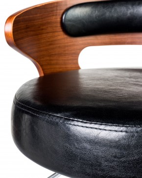 Стул барный DOBRIN FRED BLACK, коричневое дерево, чёрный в Новоуральске - novouralsk.ok-mebel.com | фото 6