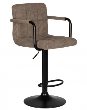 Стул барный DOBRIN KRUGER ARM BLACK, какао вельвет (LAR-E2041-05) в Новоуральске - novouralsk.ok-mebel.com | фото 2