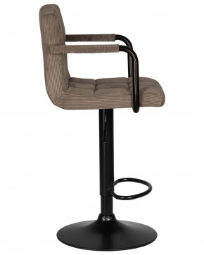 Стул барный DOBRIN KRUGER ARM BLACK, какао вельвет (LAR-E2041-05) в Новоуральске - novouralsk.ok-mebel.com | фото 3