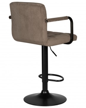 Стул барный DOBRIN KRUGER ARM BLACK, какао вельвет (LAR-E2041-05) в Новоуральске - novouralsk.ok-mebel.com | фото 4