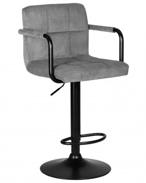 Стул барный DOBRIN KRUGER ARM BLACK, серый вельвет (LAR-E2041-25) в Новоуральске - novouralsk.ok-mebel.com | фото