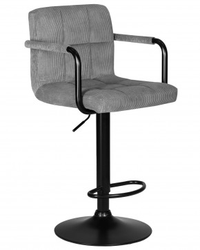 Стул барный DOBRIN KRUGER ARM BLACK, серый вельвет (LAR-E2041-25) в Новоуральске - novouralsk.ok-mebel.com | фото 2