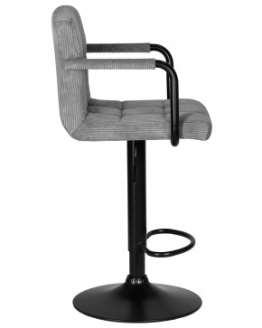 Стул барный DOBRIN KRUGER ARM BLACK, серый вельвет (LAR-E2041-25) в Новоуральске - novouralsk.ok-mebel.com | фото 3