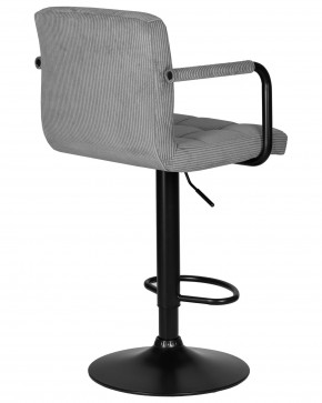 Стул барный DOBRIN KRUGER ARM BLACK, серый вельвет (LAR-E2041-25) в Новоуральске - novouralsk.ok-mebel.com | фото 4