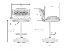 Стул барный DOBRIN MORGAN, цвет черный глянец PU ABD 002 в Новоуральске - novouralsk.ok-mebel.com | фото 11