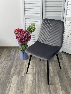 Стул DUKE BLUVEL-14 GREY, велюр / черный каркас М-City в Новоуральске - novouralsk.ok-mebel.com | фото 5