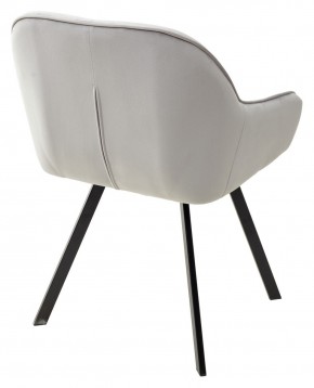 Стул GALE 360 град. поворот. BLUVEL-03 LIGHT GREY, велюр/ черный каркас, М-City в Новоуральске - novouralsk.ok-mebel.com | фото 4