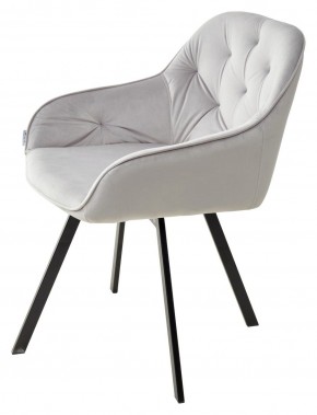 Стул GALE 360 град. поворот. BLUVEL-03 LIGHT GREY, велюр/ черный каркас, М-City в Новоуральске - novouralsk.ok-mebel.com | фото 5
