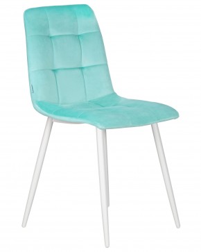 Стул обеденный DOBRIN CHILLY, Мятный Holland 50, основание белое в Новоуральске - novouralsk.ok-mebel.com | фото 2