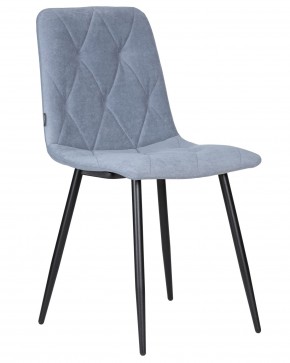 Стул обеденный DOBRIN CHILLY ROMBO, Серо-голубой Simple 26, основание черное в Новоуральске - novouralsk.ok-mebel.com | фото