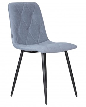 Стул обеденный DOBRIN CHILLY ROMBO, Серо-голубой Simple 26, основание черное в Новоуральске - novouralsk.ok-mebel.com | фото 2