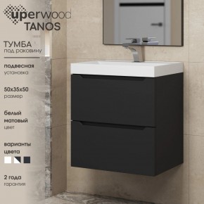 Тумба под раковину Uperwood Tanos 50 см, подвесная, черная матовая в Новоуральске - novouralsk.ok-mebel.com | фото 4