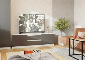 Тумба ТВ большая Парус (Белый/Графит) в Новоуральске - novouralsk.ok-mebel.com | фото 2