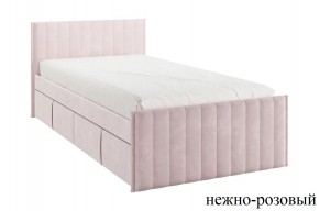 ТВИКС Кровать с ящиками 900 (нежно-розовый) в Новоуральске - novouralsk.ok-mebel.com | фото