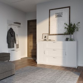 Вешалка СИРИУС настенная с полкой, цвет белый в Новоуральске - novouralsk.ok-mebel.com | фото 4
