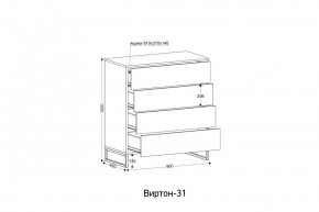 ВИРТОН 31 Комод (винтерберг) в Новоуральске - novouralsk.ok-mebel.com | фото 2