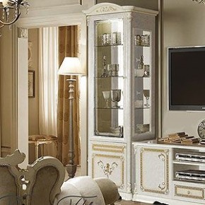 Витрина 1-дверная (11.321) Роза Талия (беж) в Новоуральске - novouralsk.ok-mebel.com | фото
