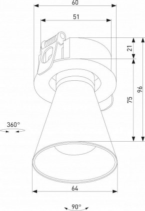 Встраиваемый светильник Elektrostandard Bell 25097/LED 8W 3000K белый в Новоуральске - novouralsk.ok-mebel.com | фото 5